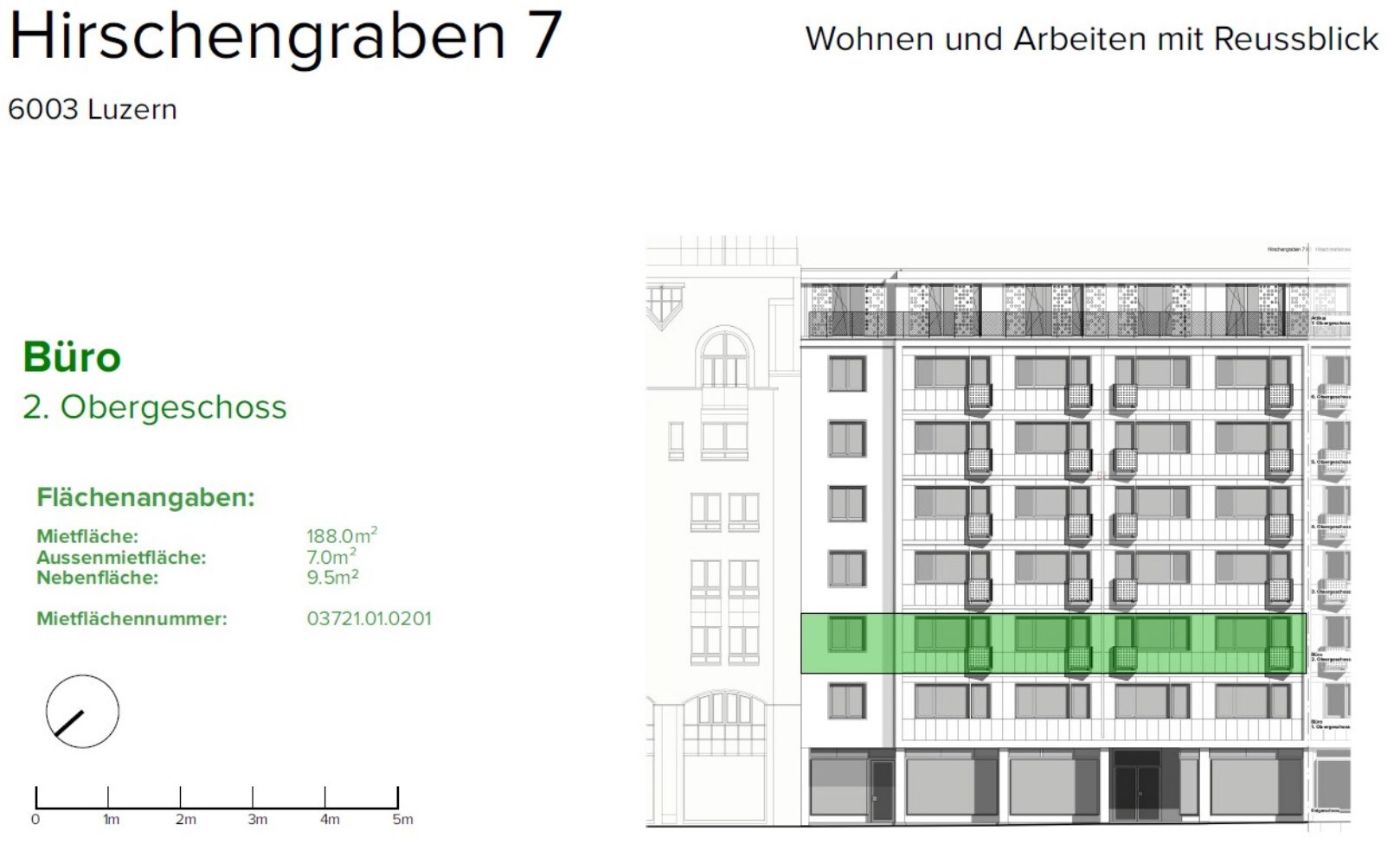 Moderne Mietfläche für Büro, Praxis oder Einzelhandel zu vermieten, Hirschengraben, 6003 Luzern, Lucerne, CH