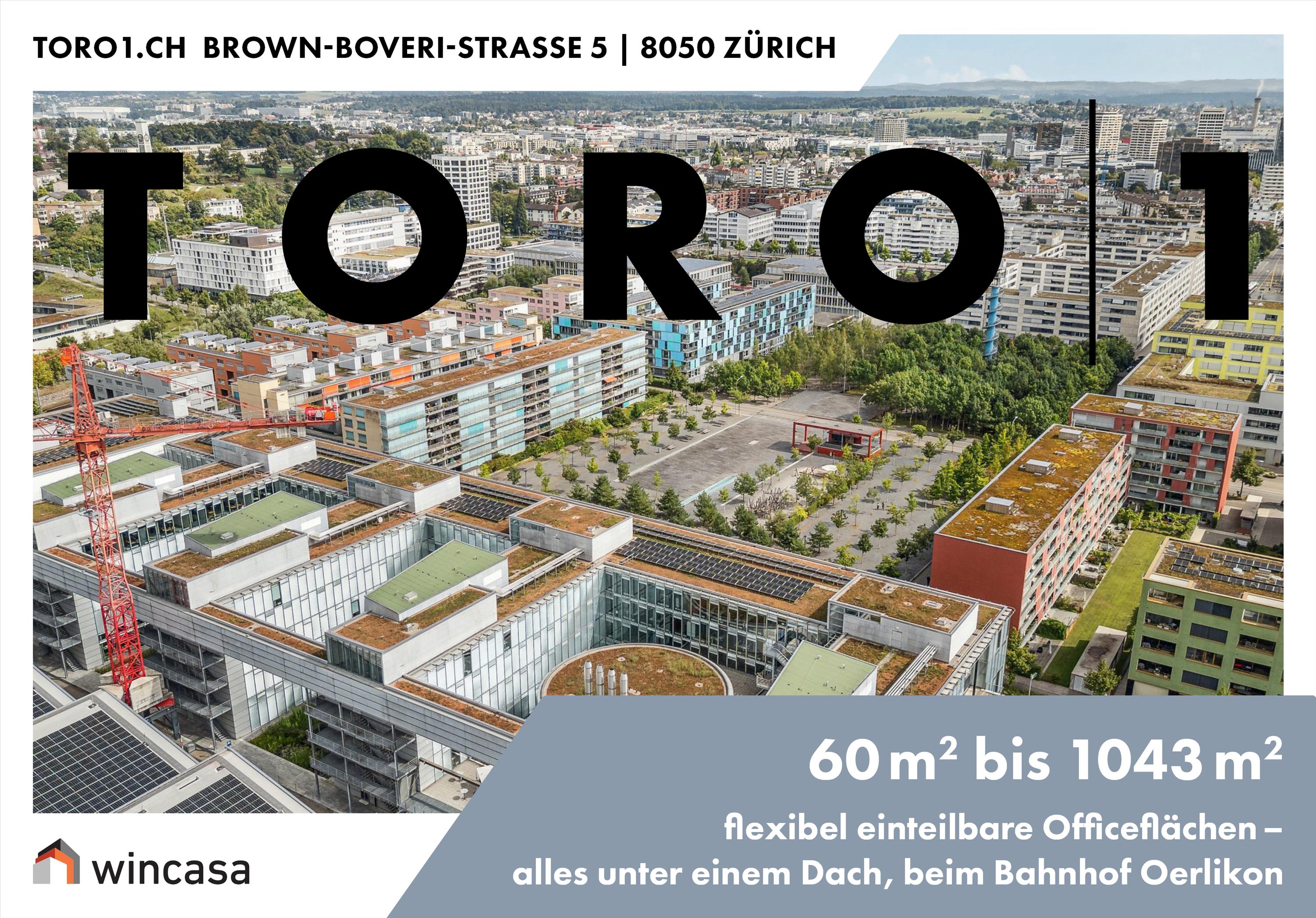 Dynamique. Moderne. Parfaitement desservi. Votre bureau au Toro 1