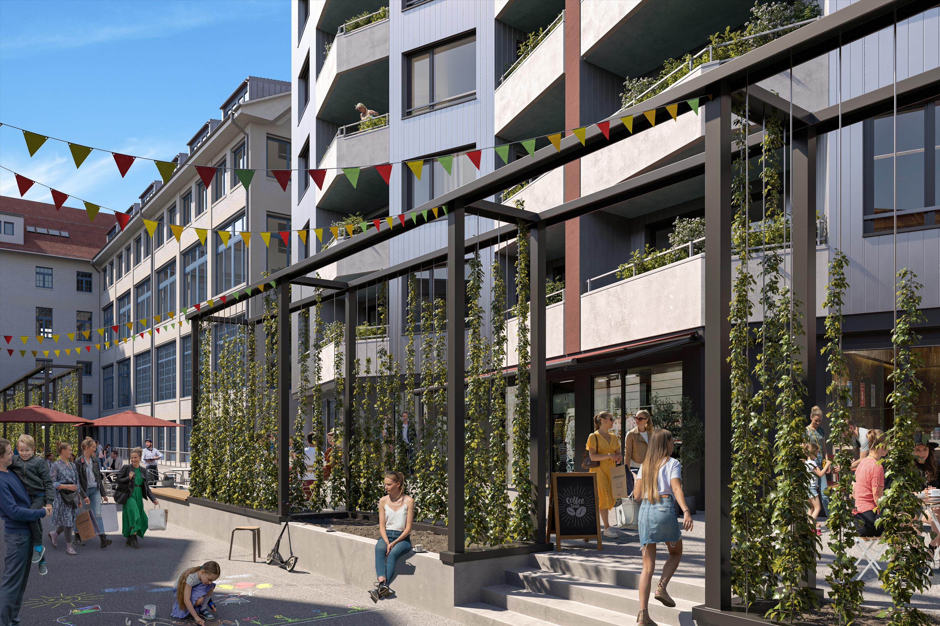 Spazi commerciali e uffici attraenti direttamente alla stazione Horgen Oberdorf, Fabrikgasse / Dammstrasse, 8810 Horgen, Zurich, CH