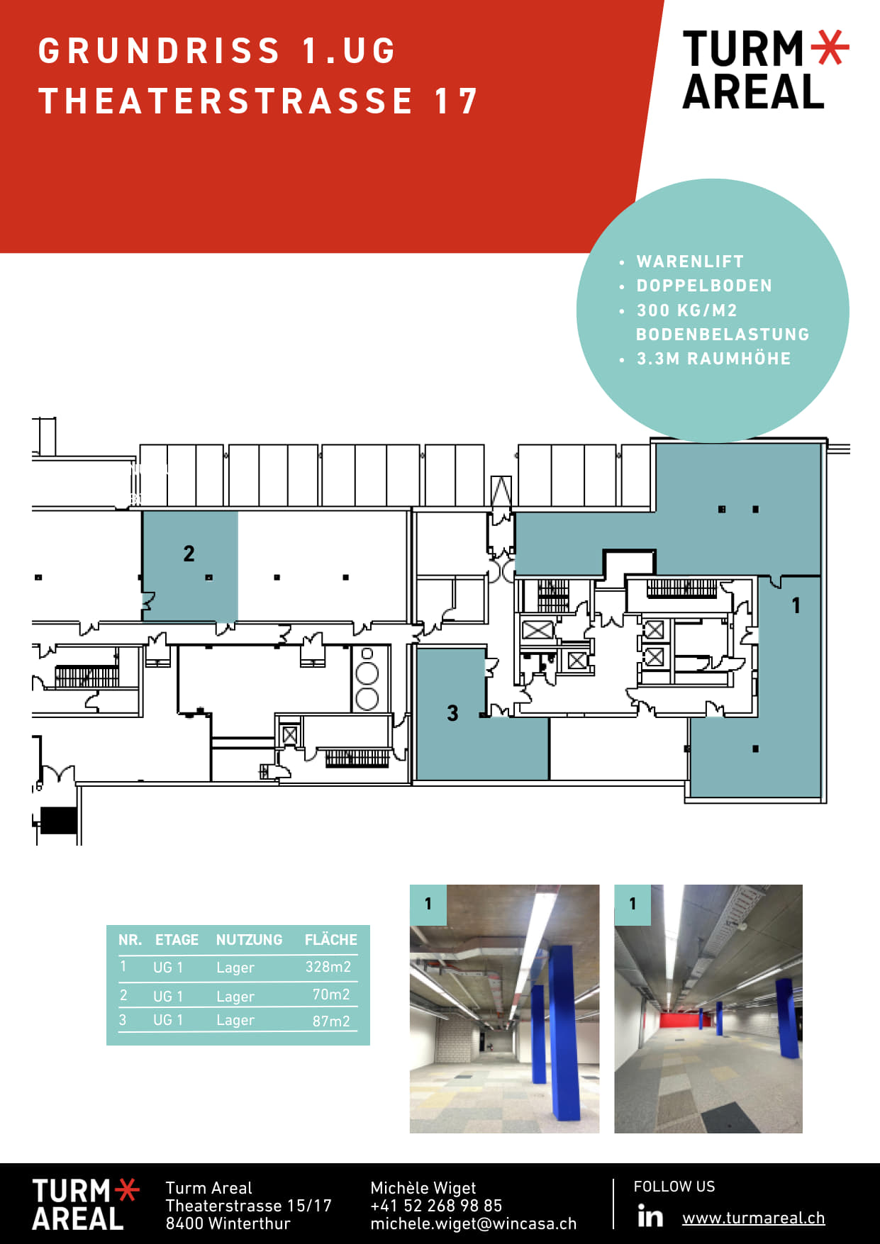 Superfici di magazzino flessibili 80 m²–330 m² in posizione eccellente a Winterthur!, Theaterstrasse, 8400 Winterthur, Zurich, CH