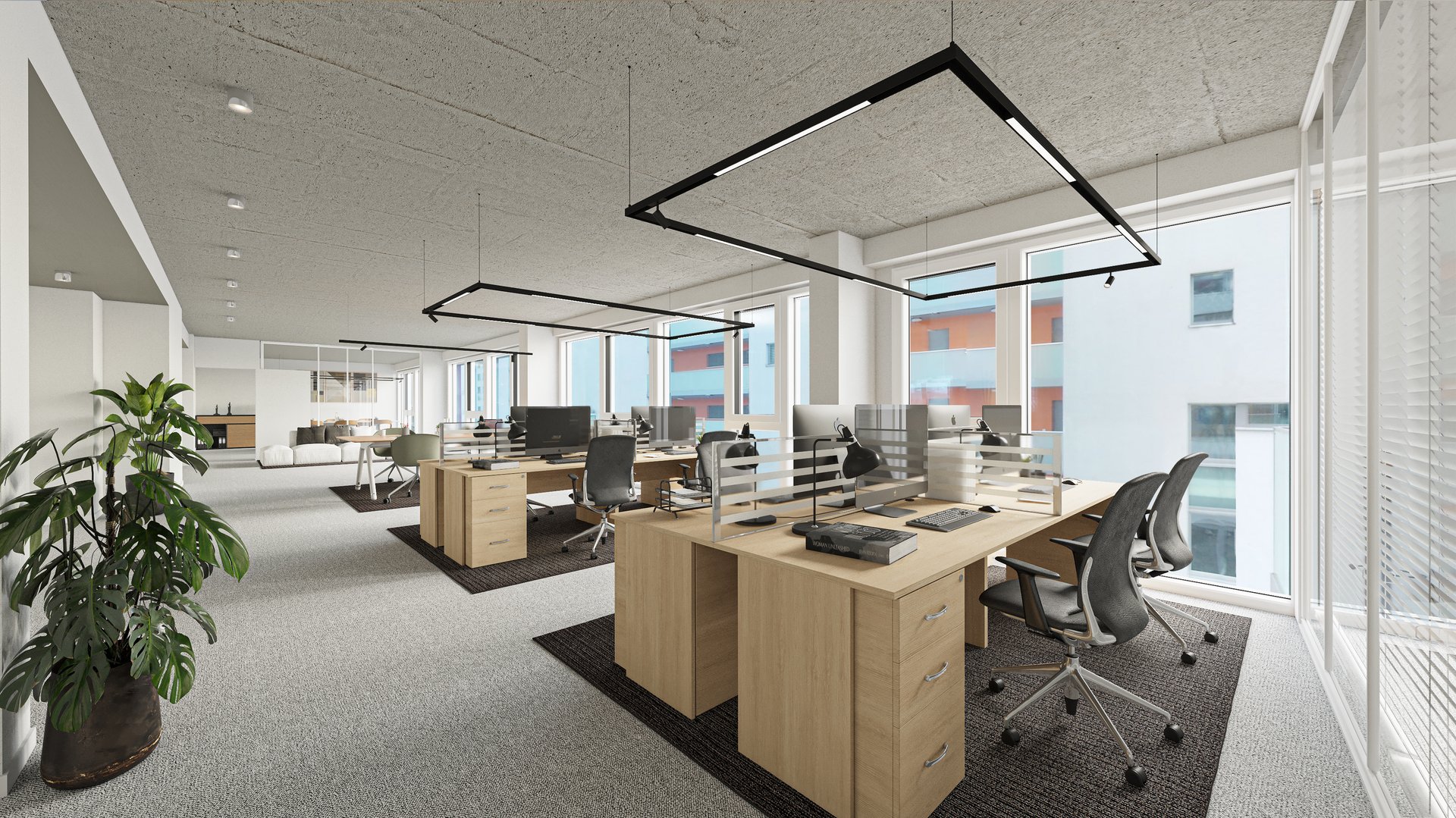 Vos futurs bureaux! Proche de l'autoroute