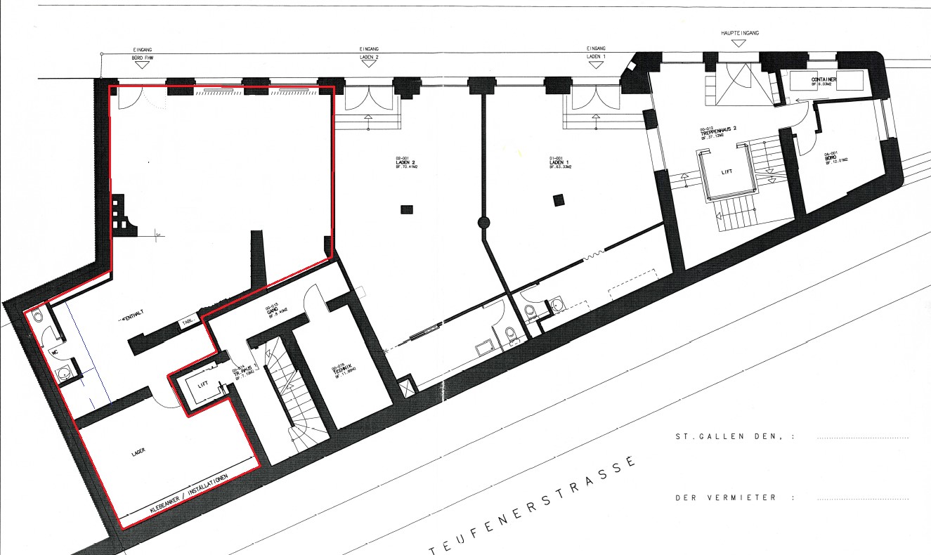 Votre opportunité - local commercial à un emplacement de premier ordre, Davidstrasse, 9000 St. Gallen, St. Gallen, CH