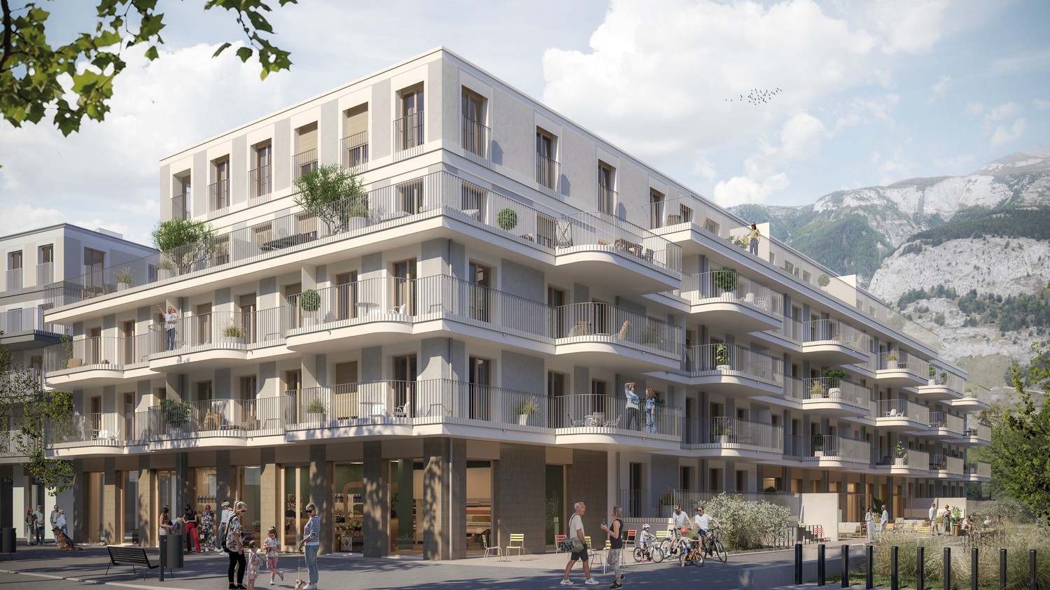 Lichtdurchflutete Gewerbefläche im Neubau Haus «Caviva», Rheinfelsstrasse 64, Quartier Kleinbruggen, 7000 Chur, Graubünden, CH