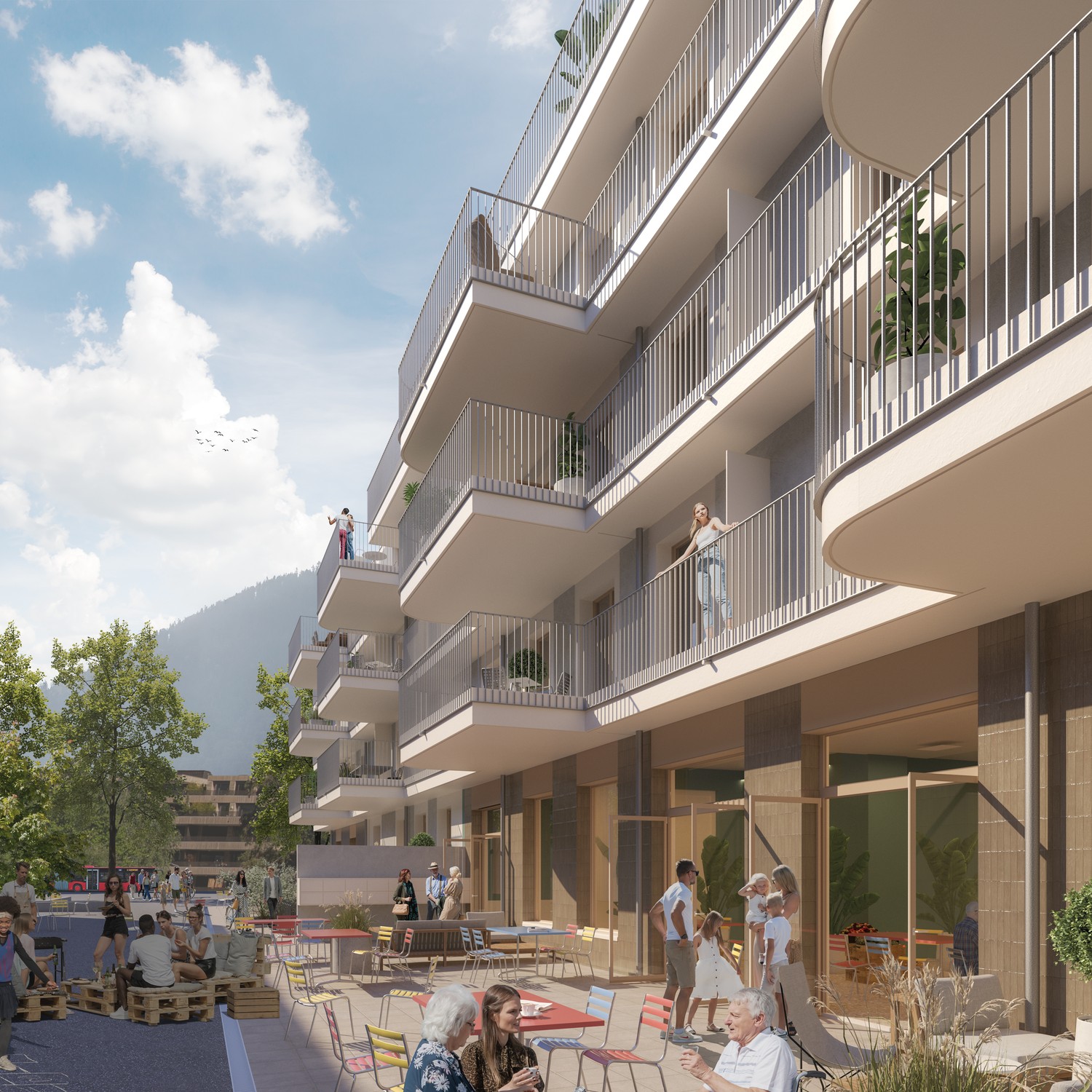 Lichtdurchflutete Gewerbefläche im Neubau Haus «Caviva», Rheinfelsstrasse 64, Quartier Kleinbruggen, 7000 Chur, Graubünden, CH