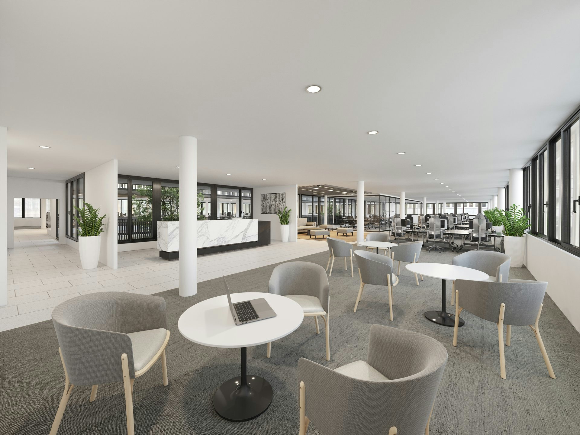 Offices, medical practice or showroom from 150 m2 to 1'120 m2 — a different concept: light-filled with patio flair, Täfernstrasse, 5405 Baden-Dättwil, Aargau, CH