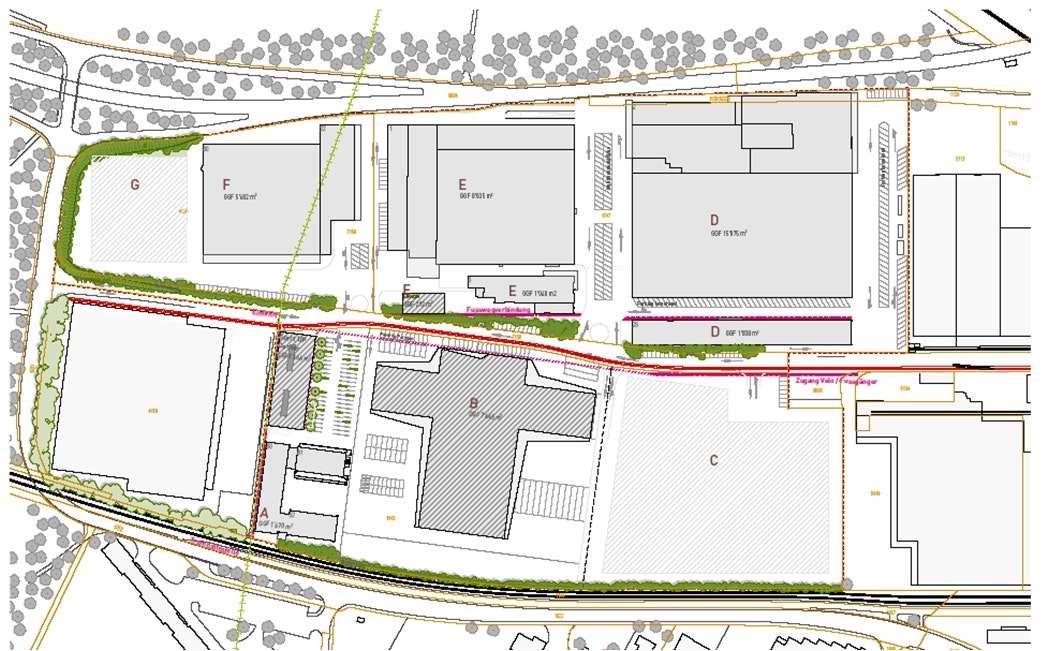 Dernière parcelle C du site Magnet : 18 000 m² — suffisamment d'espace pour vos projets, Güterstrasse, 4133 Pratteln, Basel-Landschaft, CH