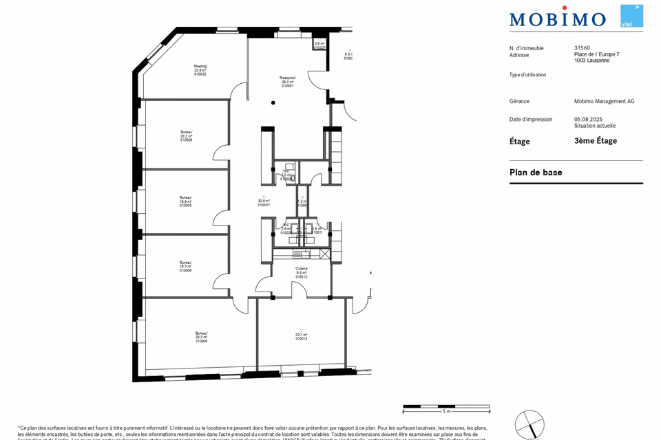 208 m2 office in the heart of Lausanne, Place de l'Europe, 1003 Lausanne, Vaud, CH