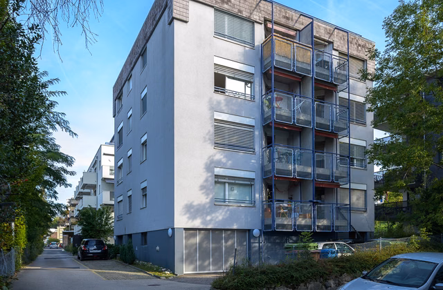 Innenparkplatz in der Nähe des Quartiers Chailly