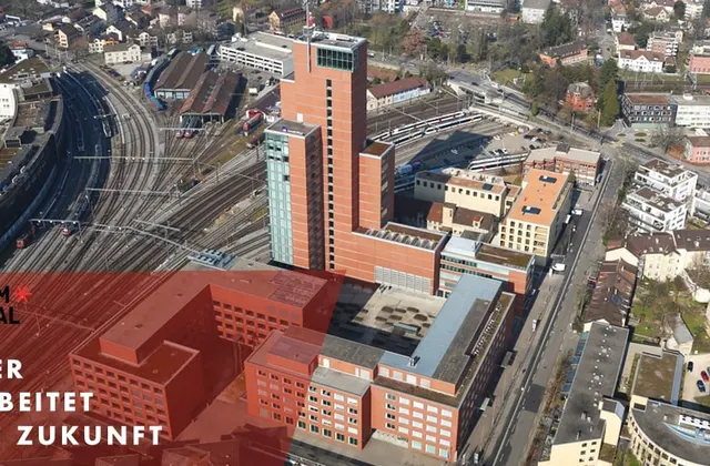 Il vostro nuovo ufficio al 12° piano – Lavorare con una vista panoramica a Winterthur!