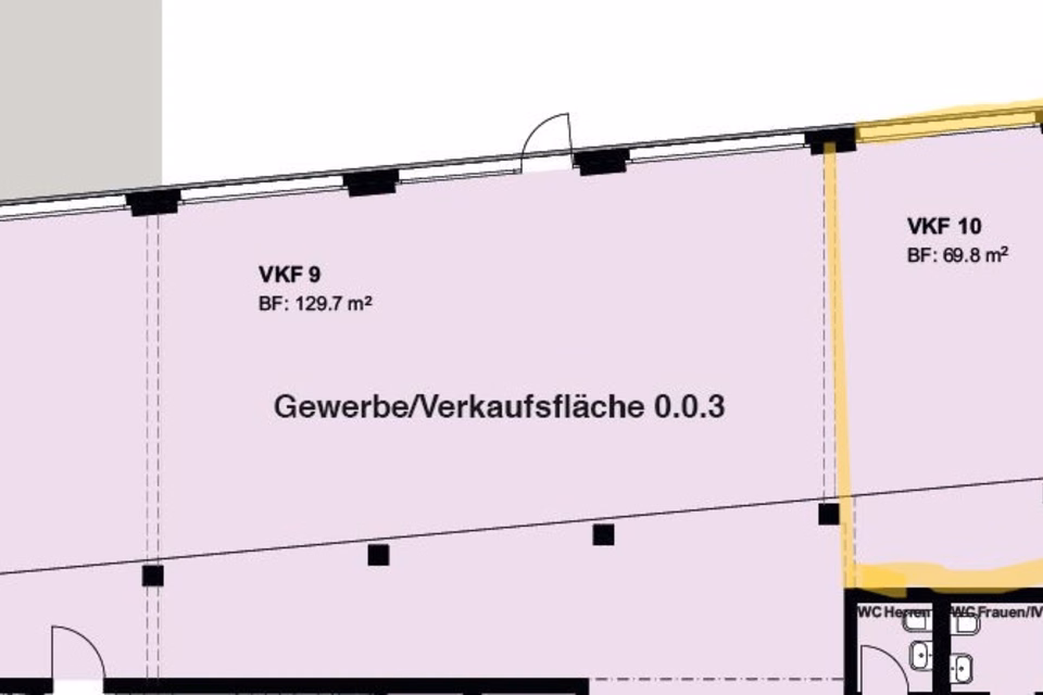 Attraktive Ladenfläche an bester Lage im Perron West in Muri AG, Aarauerstr. - 10 (Gewerbe), 5630 Muri AG, Aargau, CH