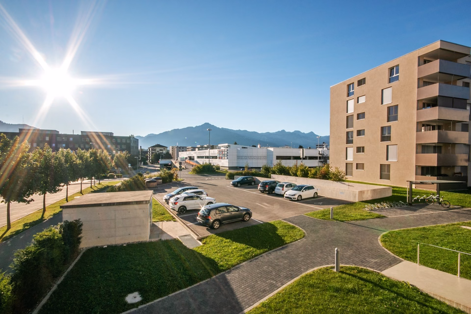 Posto auto a CHF 120.-/mese, Rue de l'Europe 64, 66 / PI, 1630 Bulle, Fribourg, CH