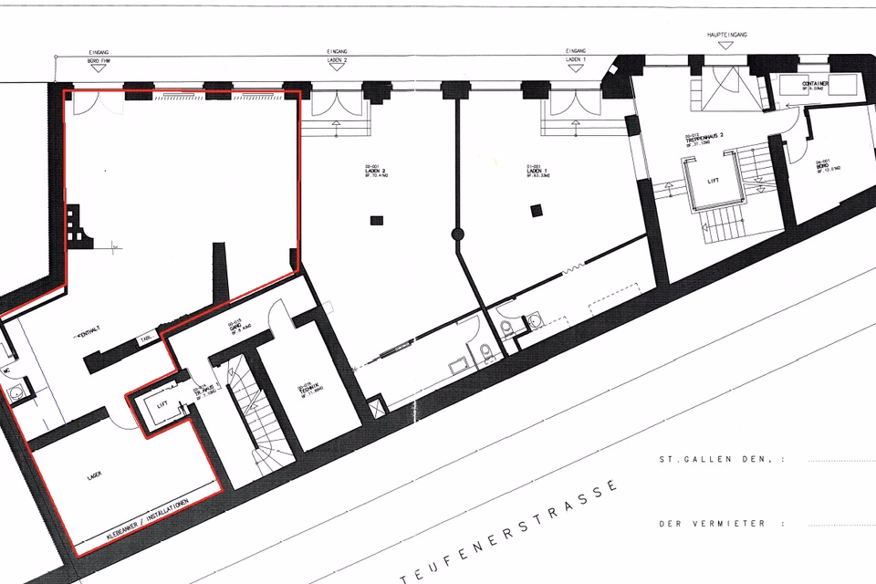 Votre opportunité - local commercial à un emplacement de premier ordre, Davidstrasse, 9000 St. Gallen, St. Gallen, CH
