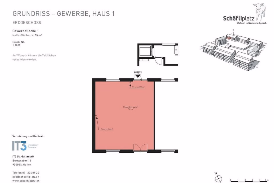 Local commercial spacieux à louer - emplacement central à Neukirch-Egnach, Schäfliplatz, 9315 Neukirch (Egnach), Thurgau, CH