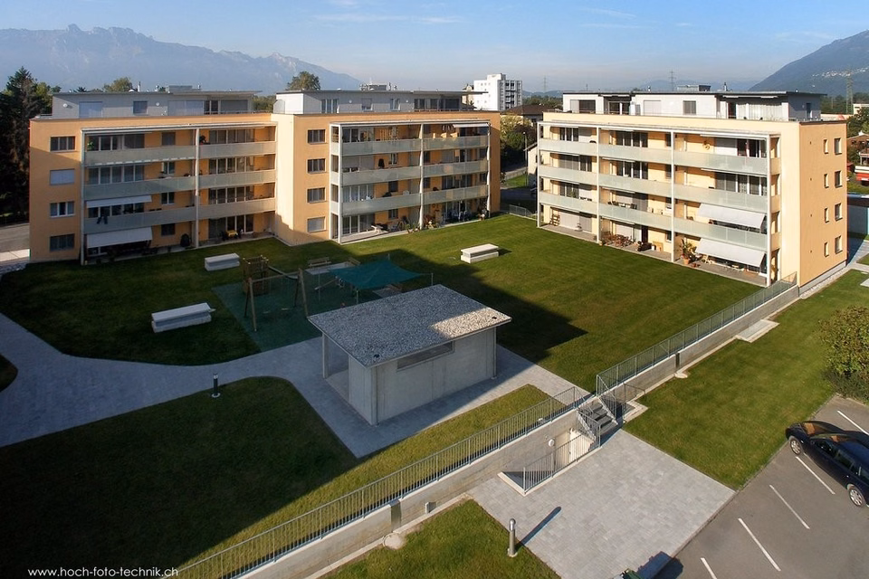 Places de stationnement à louer, Röllweg 1a, 1b, 3a, 3b, Churerstrasse, 9470 Buchs, Saint Gallen, CH