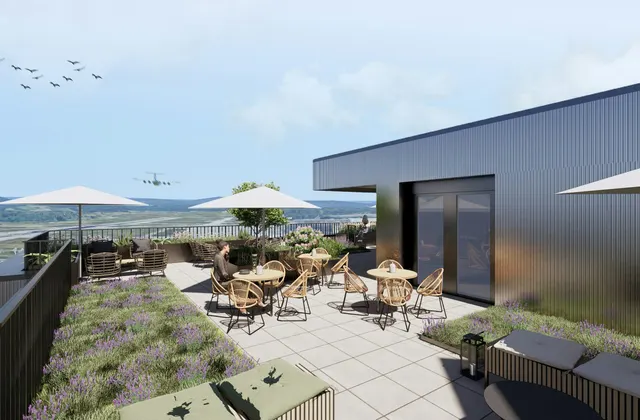500 m2 de bureaux neufs et climatisés avec vue directe sur le trafic aérien