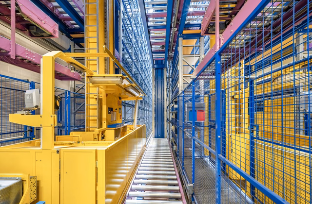 Magazzino ad alta scaffalatura semiautomatico con ca. 2'200 posti pallet standard in locazione a lungo termine